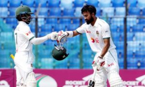 সাদমানের সেঞ্চুরিতে লিড বাংলাদেশের