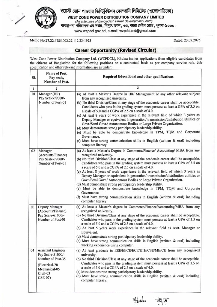 বিদ্যুৎ কোম্পানিতে বিভিন্ন পদে চাকরির সুযোগ ২০২৫ 2 2025 07 24 09 37 5f3efdca0b193082b9c2d72d7dd81690 images 0